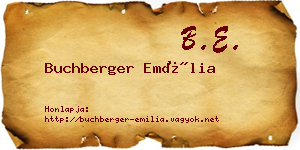 Buchberger Emília névjegykártya